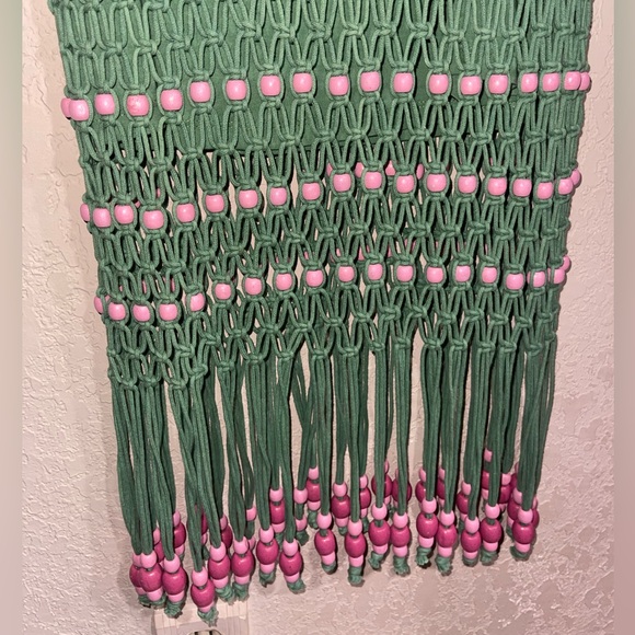 The Wolf Gang | Reis Macrame Top + Reis Macrame Skirt in Emerald Size: Large - Picture 9 of 11